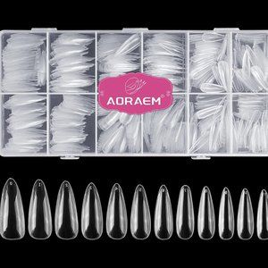 ⚡ Clearance! Long Stiletto False Nails Clear